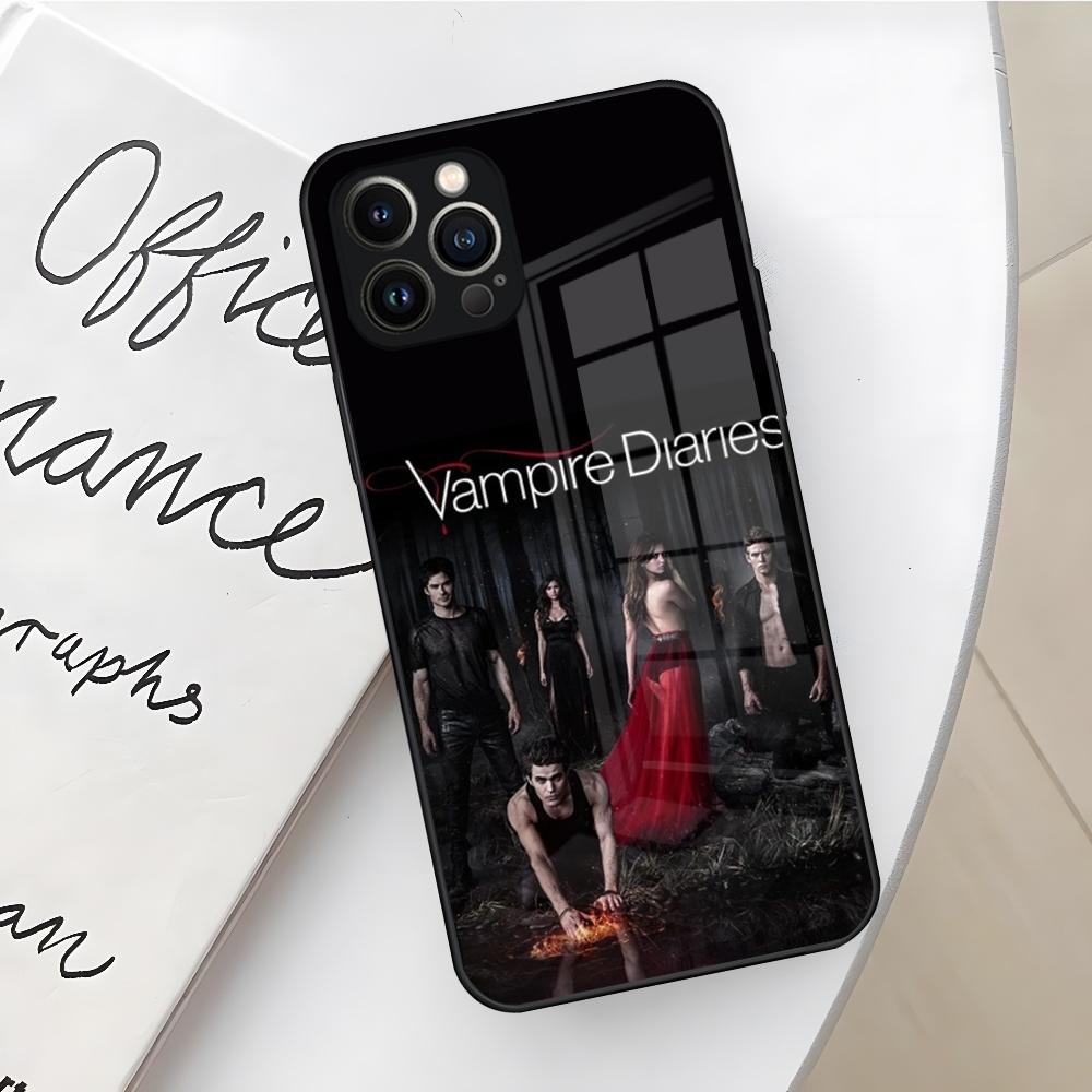 The Vampire Diaries Handyhülle für iPhone 16 15 14 12 11 13 Pro Max Mini X Xr Xs Se 8 Plus Glas