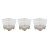 20Pcs Nursery Pot Planters Variety Pack Reusable Flower Plant Seed Pot Plastic Silicone Square Transparent Grey