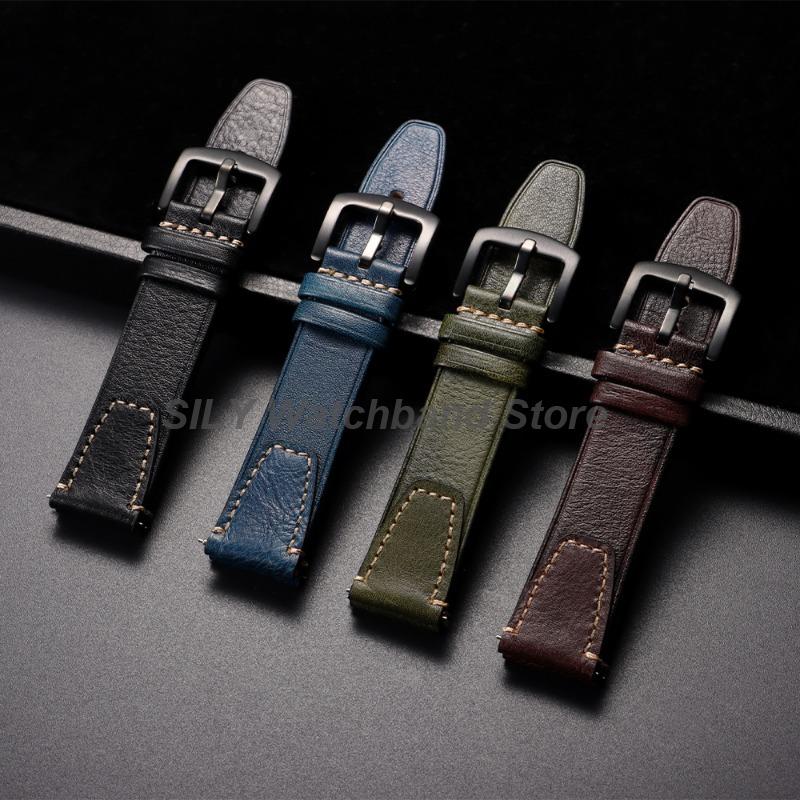 For Seiko Quick Release Leather Watchband for Rolex 18/20/22mm Men Wristband Bracelets Universal Leather Watch Strap Accessories