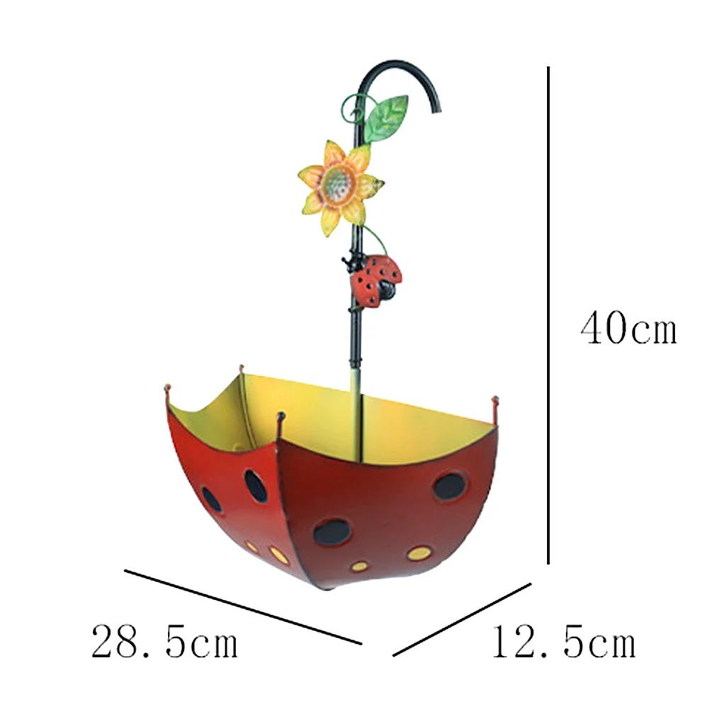 Garden Decorative Umbrella Flower Pots Wall Mounted Plants Garden Pots Vases Hanging Planter with Leakage Hole for Outdoor Patio