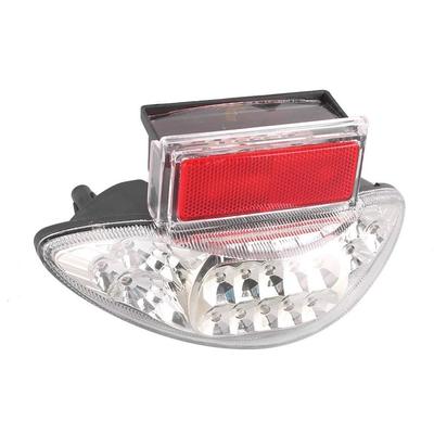 ONGMEIL Motorcycle LED Tail Light with Integrated Turn Signals and Brake Lights, Black Lens for Suzuki GSX1300R Hayabusa (1999-2007) (Clear)