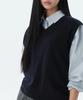 MUSINSA STANDARD WOMAN Women'S Lambswool Knit Vest [Navy]