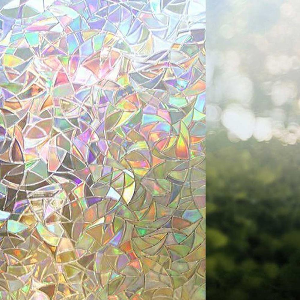 

Non Adhesive Static 3D Irregular Pattern Colorful Window Film 45x200cm