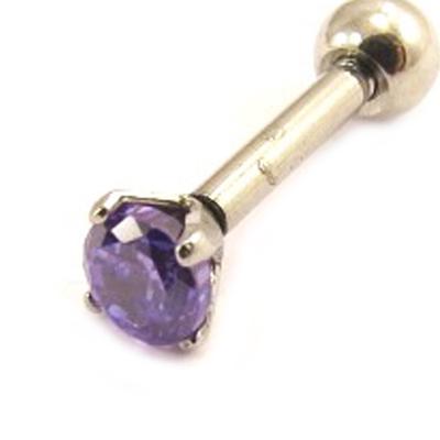 [L4487] - Purple 'Essential' Micro Barbell (tragus)