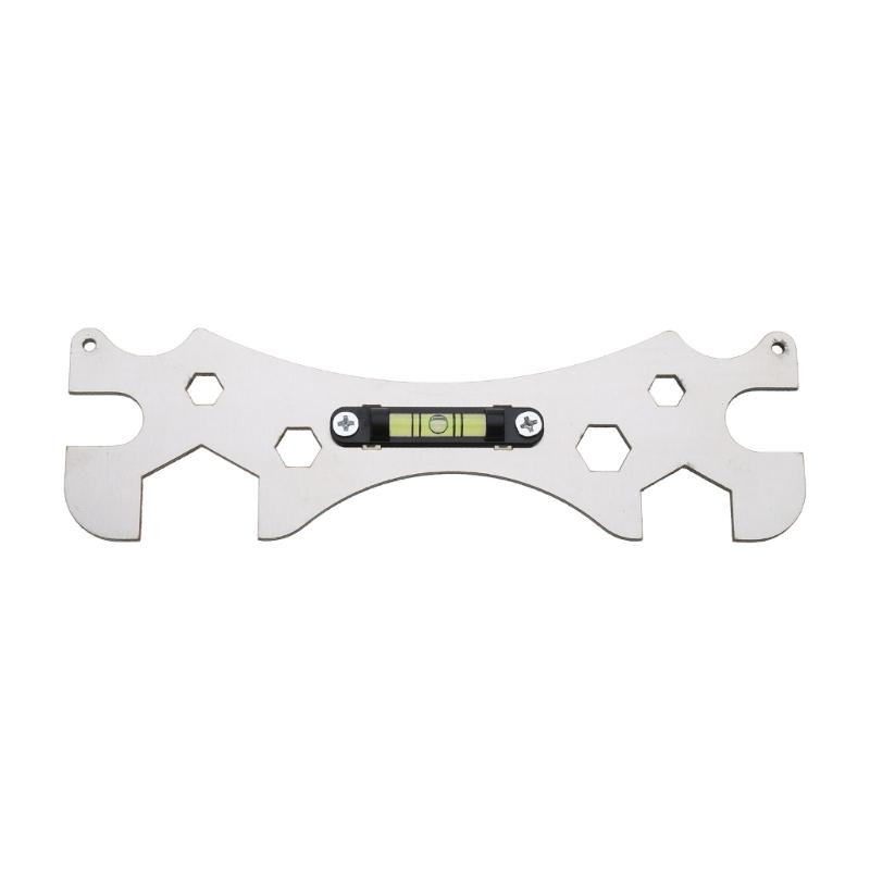 Curved Level Ruler Special Wrench for Shower Bathroom Distance Measuring Ruler for Shower Faucet Bathroom Maintenance