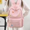 Schoolbag Milk Cream White Sweet Candy Color Four-leaf Clover Backpack Ins High Value Elementary School Bag Women's Lightweight Backpack