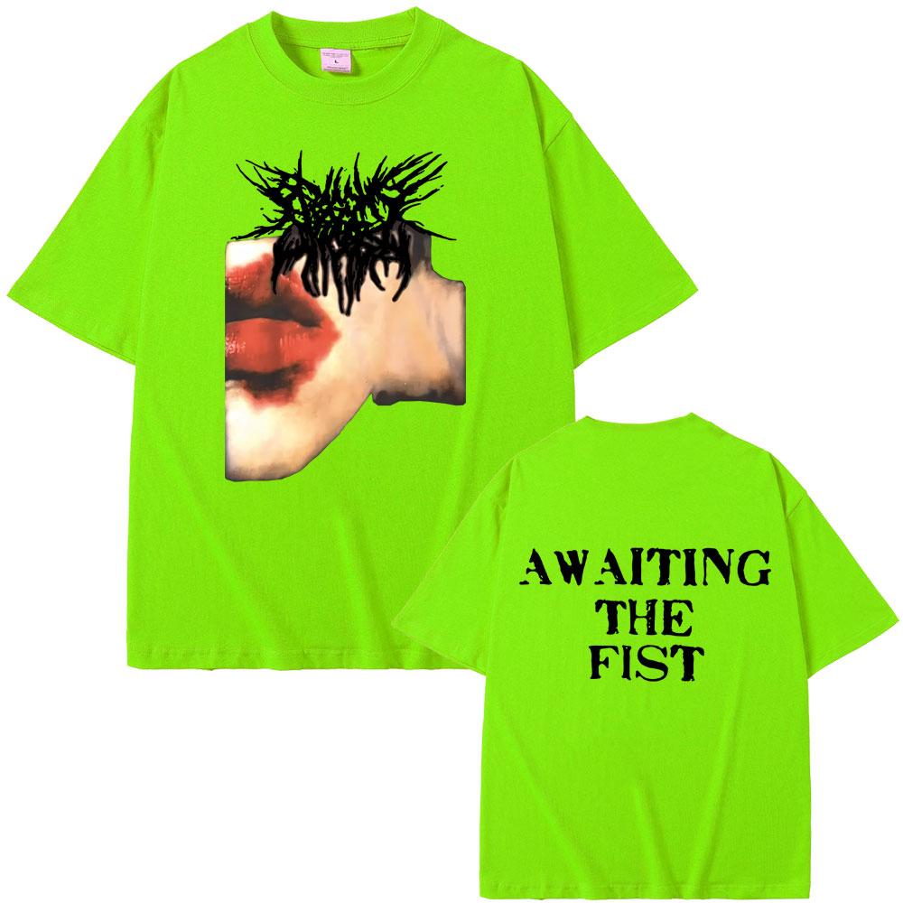 

Рэпер Playboi Carti Ken Carson Ожидание Кулака Графическая Футболка Унисекс Хип-хоп Футболки Оверсайз Мода Унисекс Футболки Opium 3XL