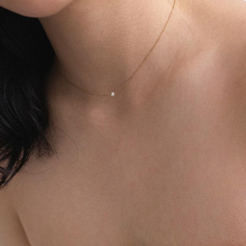 Colier Mini cu Perle în Strat Suplimentar (silver925)(3color)