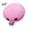 Dumpling Squeeze Toy Bubble Blowing with Steamer Box Soft Steamed Calming Hand Bun Sensory Decompression Dough Stress Ball Fidget TPR