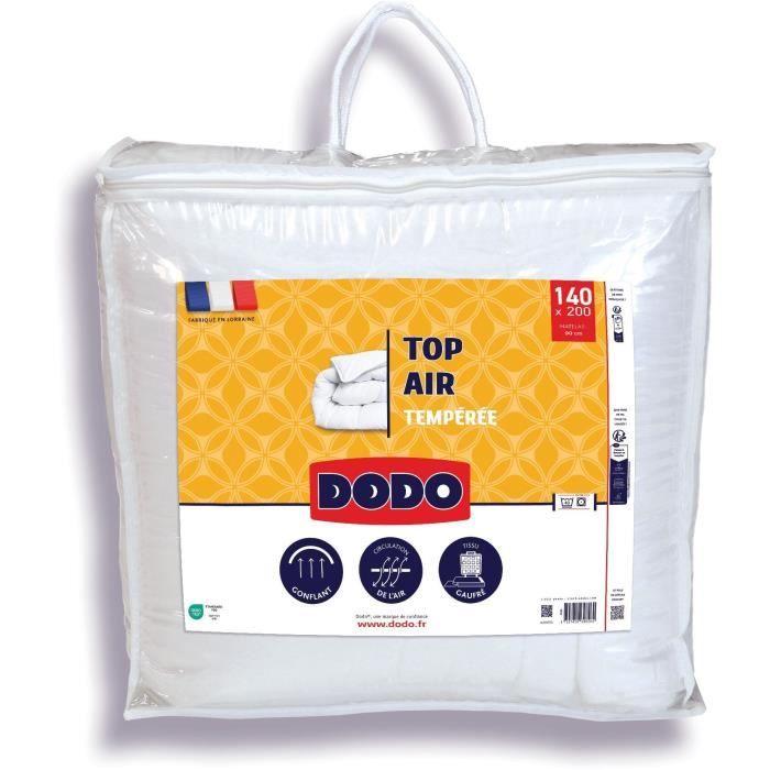 Couette Tempérée 300 gr/m² DODO - TOP AIR - 140 x 200 cm - Blanc