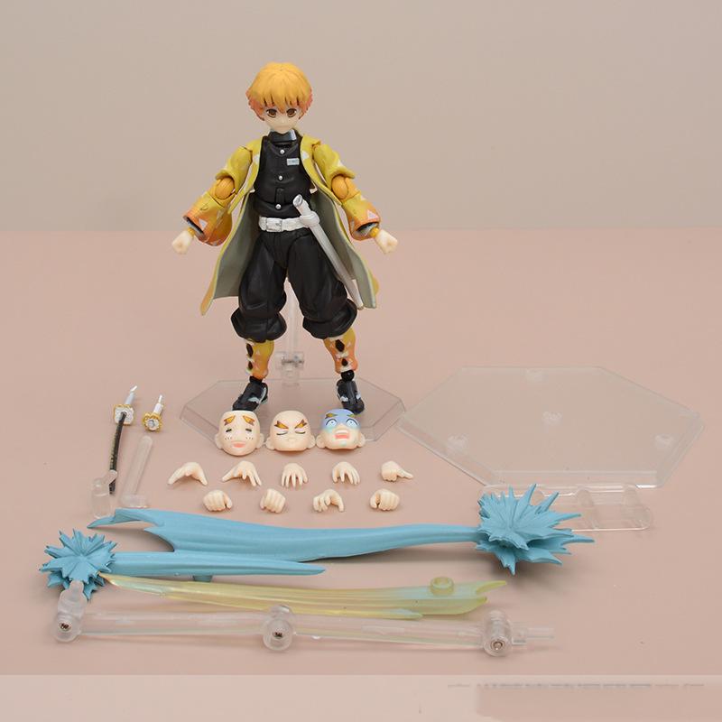 

Набір ручних фігурок Demon Slayer Figma - Ейджіро Ікуцукі 553 з Канджюро Камадо Мімі Койомі та Саюрі Кацурагі для демонстрації