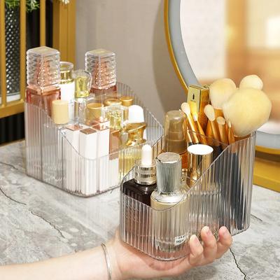 Scatola Portaoggetti per Trucco in Plastica per Bagno Secchiello per Cosmetici Desktop Porta Trucco Porta Gioielli Contenitore da Tavolo per Oggetti Vari Organizzatore