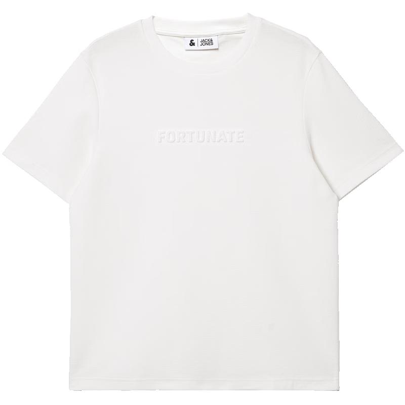 

JACK&JONES Men s Letter Stamp Loose Fit Round Neck Short Sleeve T-Shirt L