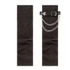 Gothic Punk Leg Warmers Boot Toppers with Heart Chain Leather Belt Ribbed Knit Leg Covers Footless Socks for Women Girls