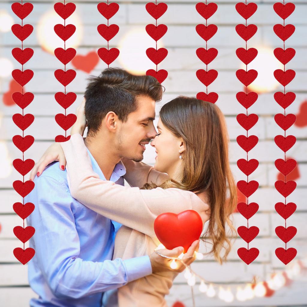 Heart Banner For Mother's Day Valentine's Day Decor, 72Pack  No DIY, Heart Garland