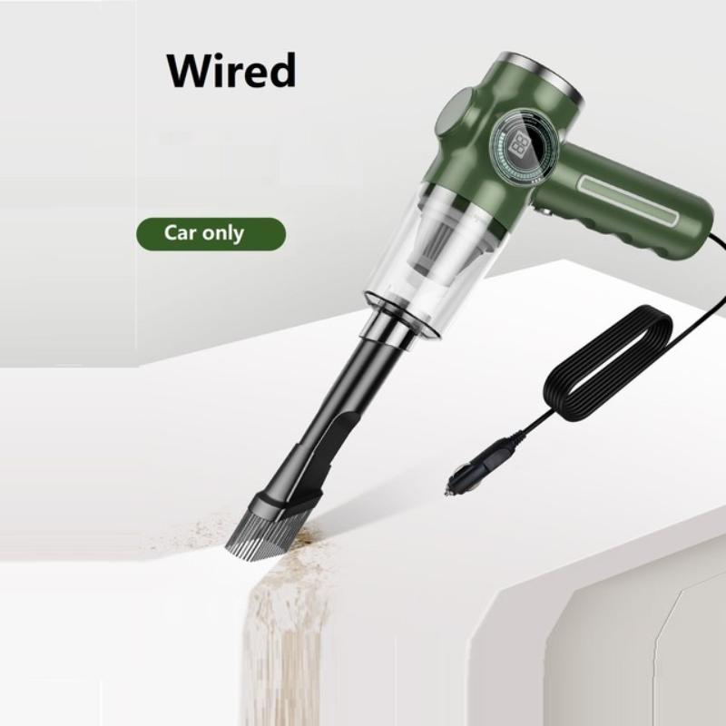 

Автомобильный пылесос с цифровым дисплеем, беспроводной портативный пылесос большой мощности, ручной пылесос двойного назначения с сильным всасыванием Style C зелёный