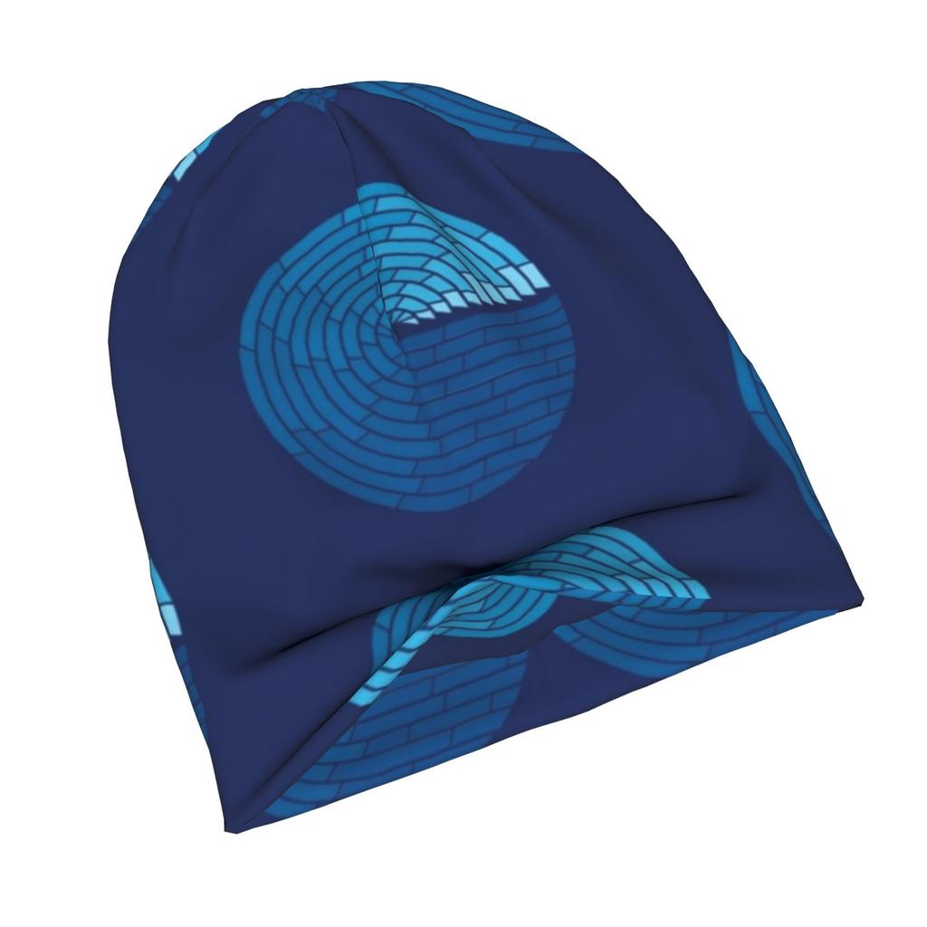 2D Flat Printing Almighty Ocean Minimalist Knit Hat Designed for Adults Who Enjoy Quiet Style Complements Neutral Tones And Effortless Outfit Choices