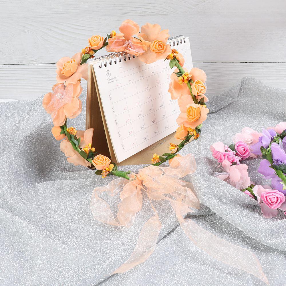 Hair Accessories Flower Hairband Crown Forehead Hair Band Wedding Garland Bride Hair Wreaths