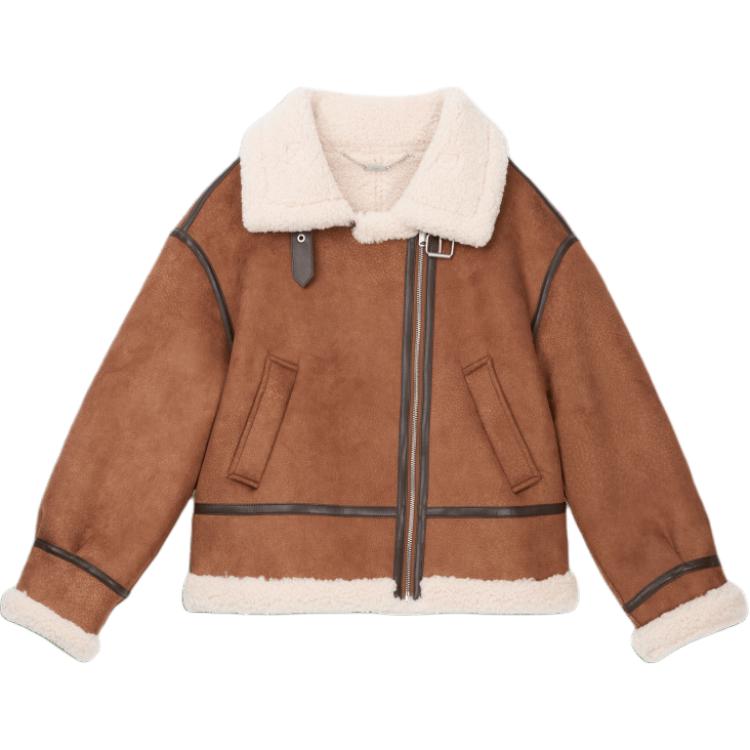 

Levis FW24 Серия Performance Warm Fleece Куртка с регулируемым воротником на пряжке и молнии, с длинным рукавом, женская куртка, карамель 002Q0-0000 XS