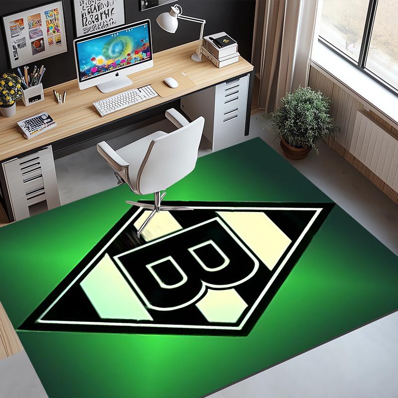 Borussia Monchengladbach Pattern Rug, Indoor/Outdoor Mat, for Picnic, Gameroom, Bedroom, Office, Living Room, Home Decor Carpet, Birthday Gift