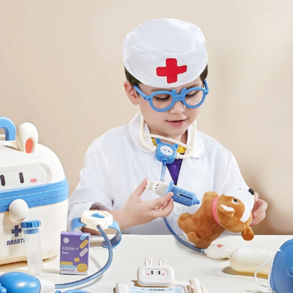 Educational Game Doctor Pretend Role Play Kit Nurse Tools Bag Toys  Kids Gift