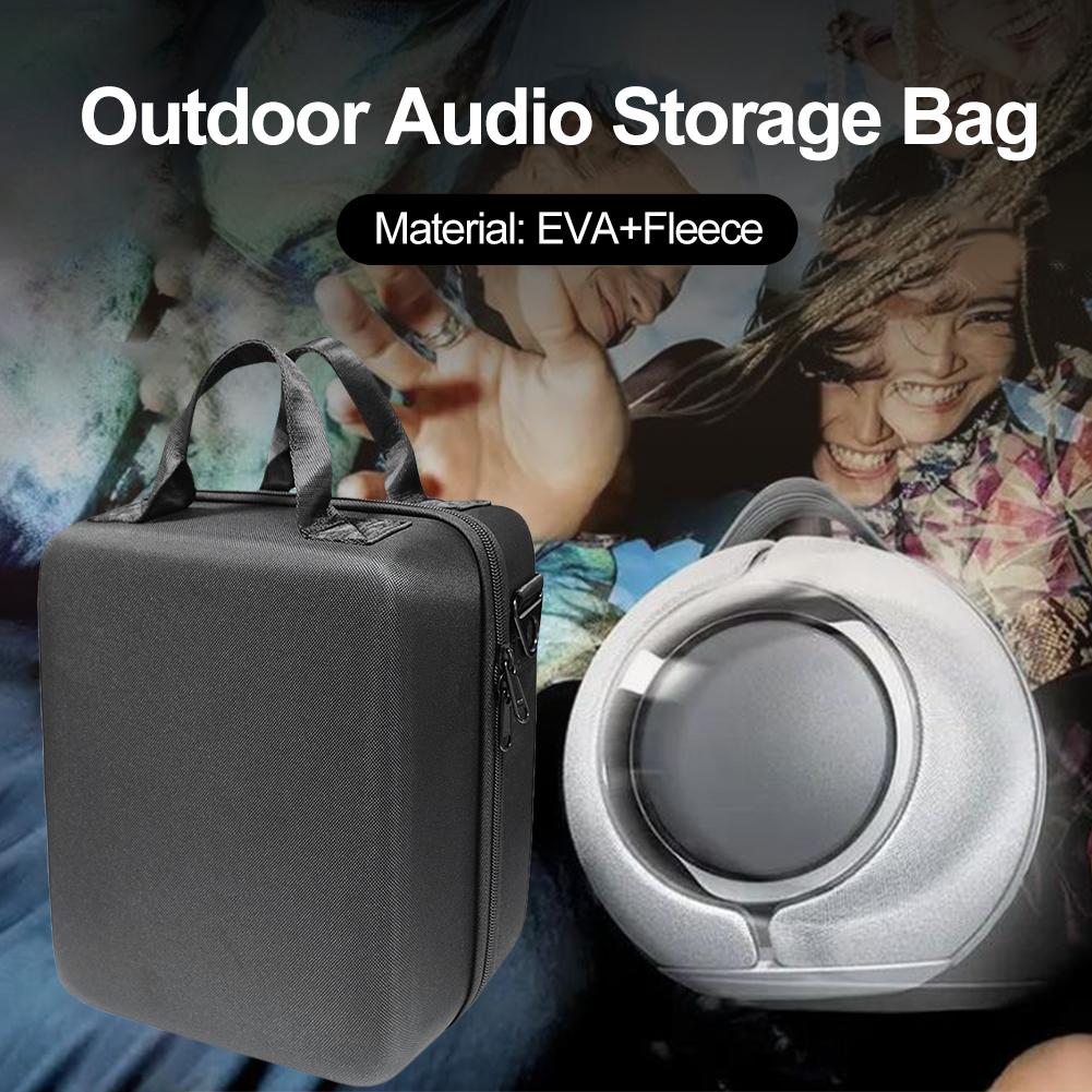 Portable Speaker Package EVA Handbag Protective Waterproof Shockproof with Shoulder Strap for Devialet Mania Outdoor Speaker