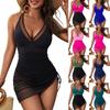 2025 Women's Mesh One-Piece Swimsuit: European & American Fashion Bikini Skirt Swimwear