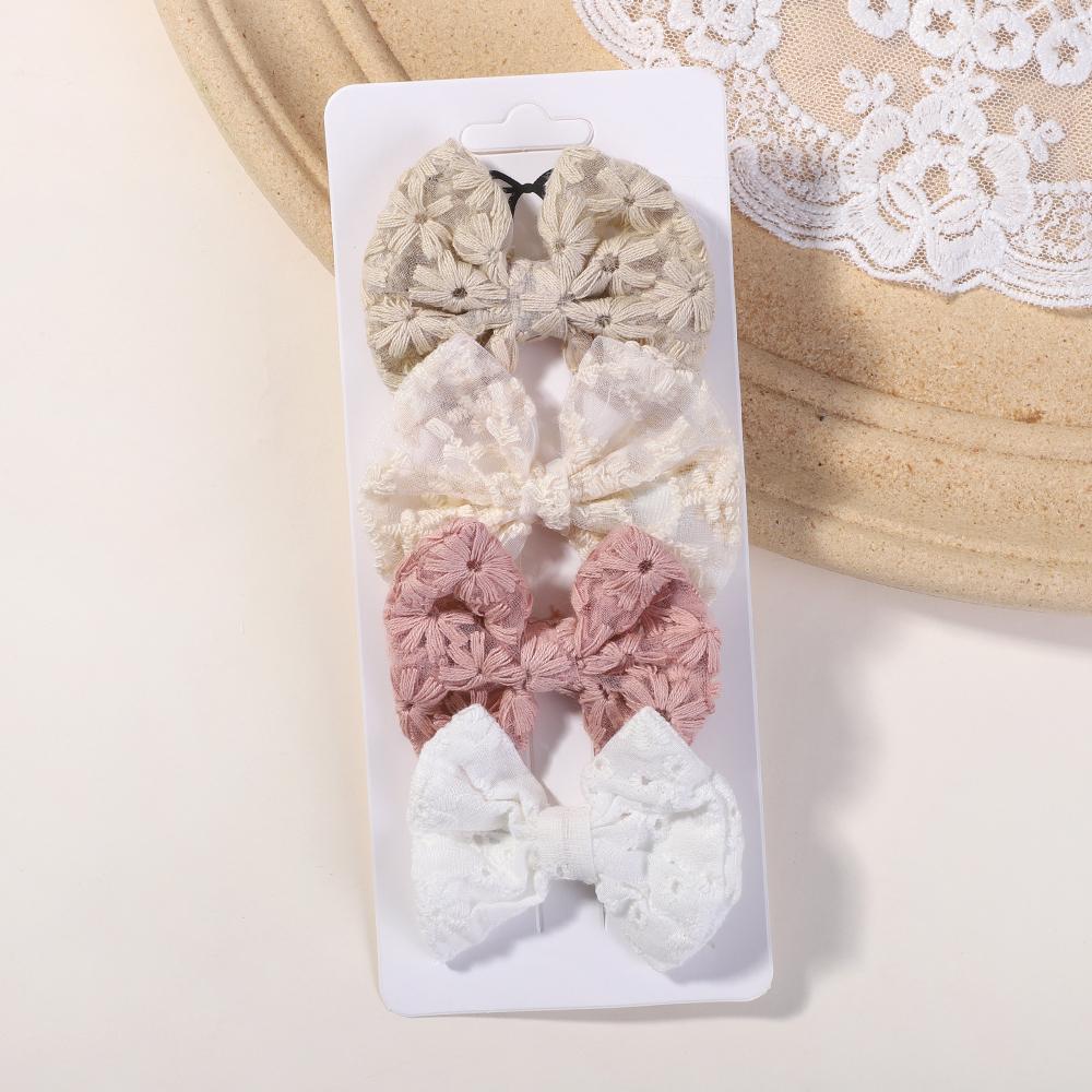 4/5Pcs Mini Baby Hairclip Cute HairClip Print Cotton Alloy for Toddler Girl Children Lovely Kid Headwear Baby Hair Accessories
