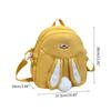 Women Cute Rabbit Ears Backpack Nylon Shoulder Bag Cartoon School Bag Satchel Rucksack  Yellow