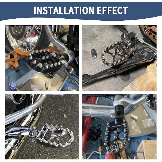 Motorcycle Foot Pegs MX Wide Pegs Floorboards for Dyna Fat Bob Touring Road Glide Road King Street Glide Electra Glide Sportster XL XR 883 Softail