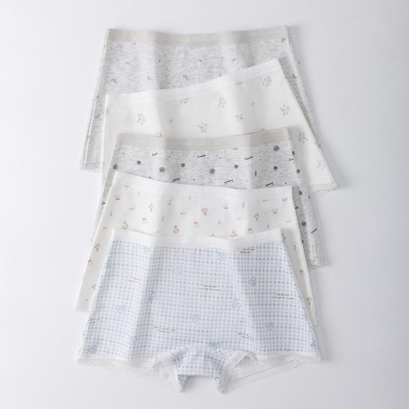 Women S High Waisted Cotton Boxer Briefs Antibacterial Anti Chafe Safety Underwear