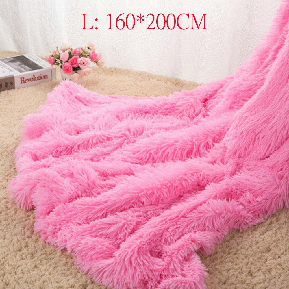 Super Soft Long Shaggy Fuzzy Fur Faux Fur Warm Elegant Cozy With Fluffy Sherpa Throw Blanket