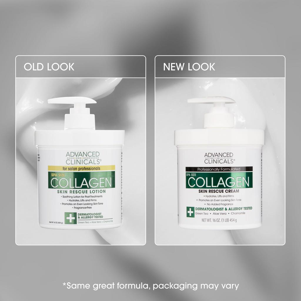 Advanced Skin Rescue Fragrance 16 oz Clinicals, Collagen, Lotion, Free, (454 g)