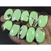 255Cts. Natural Lemon Chrysoprase Oval Cabochon Loose Gemstone 10 Pcs Lot C-2492
