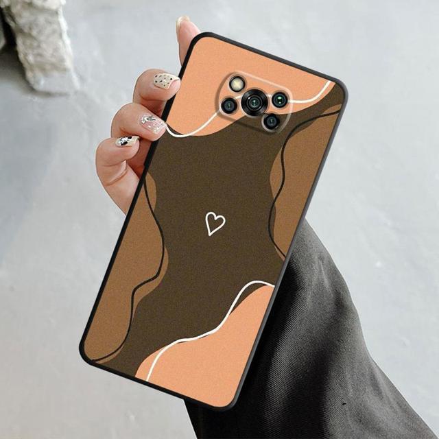 Pouzdro pro Xiaomi Poco X3 Nfc X4pro M3 C40 pro Mi 12 11 10 10t 8 Note10 Lite 11ultra 11t F1 Fashion Brown Love Wood Grain Texture