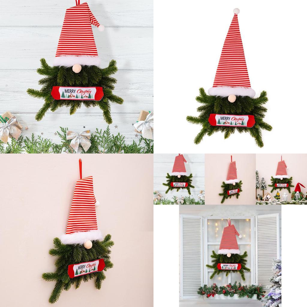 Charming Christmas Ornament Creative Faceless Doll Tree Decoration Whimsical Elf Wreath Gnome Door Hanger