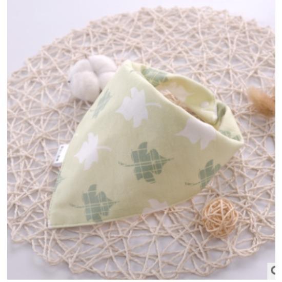 Baby Bibs Triangle Double Cotton Bibs Cartoon Print Saliva Towel Baby Boys Girls Feeding Apron Cotton Bandana Bibs Burp Cloths