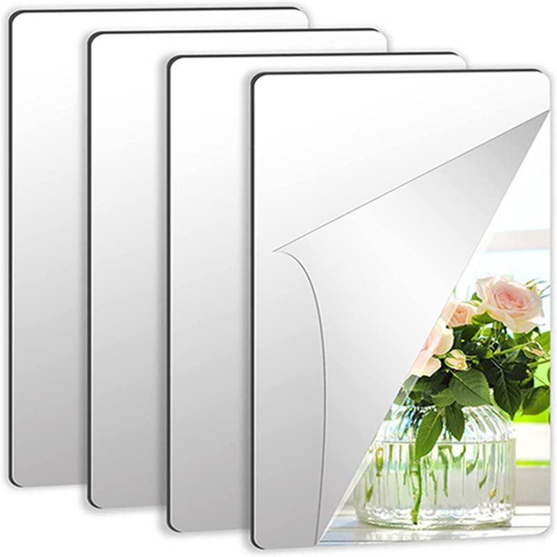 Self-Adhesive Acrylic Mirror Bathroom Shower Makeup Anti Fog Mirror Sticker Tile Shaving Mirror For Door Wardrobe Home Decor