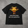 Save The Trees Eat Microplastics Tee, Weird Funny Meme Shirt, Science Humor Graphic Tee, Gift For Him Her