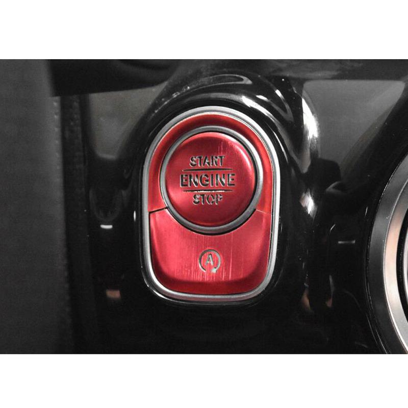 For Mercedes Benz A Class W177 A180 A200 A250      Car One Click Push Start Button Stickers Trim Switch Hood
