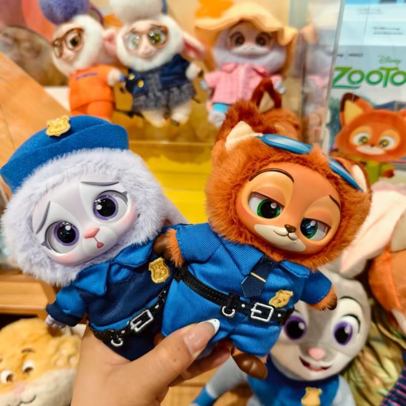 New 100% Zootopia Judy Nick Figure Model Ornament Cartoon Cute Nick Figure Toy Collect Doll Kid Birthday Gift