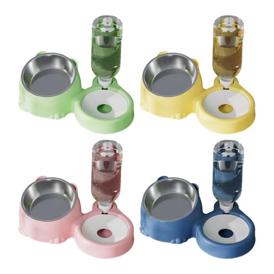 Stainless Steel Cat Bowl Large Capacity Pet Feeding Bowl Automatic Water Storage Bowl Home Pet Shop Supplies