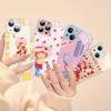 S-Strawberry-shortcake Girl Tempered Glass For Iphone 14 13 12 11 Pro Mini XS MAX 14Plus X XS XR Cover