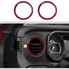 Dash Air Conditioning Vent Outlet Center Console Air Vents Cover Trim Compatible with 2024-2025 Jeep Wrangler JL JLU & Gladiator JT 4xe Interior