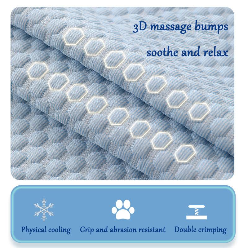 Hunde Kühlmatte Sommer Haustier Eis Seidenmatte Atmungsaktiv Katze Schlafunterlage Waschbar Langlebig Hunde Kalt Sofabett 6 Größen Haustierbedarf
