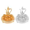 Vintage Wine Pot Set European Retro Coffee Pot Tray Kit Decorative Zinc Alloy Exquisite Carving Wine