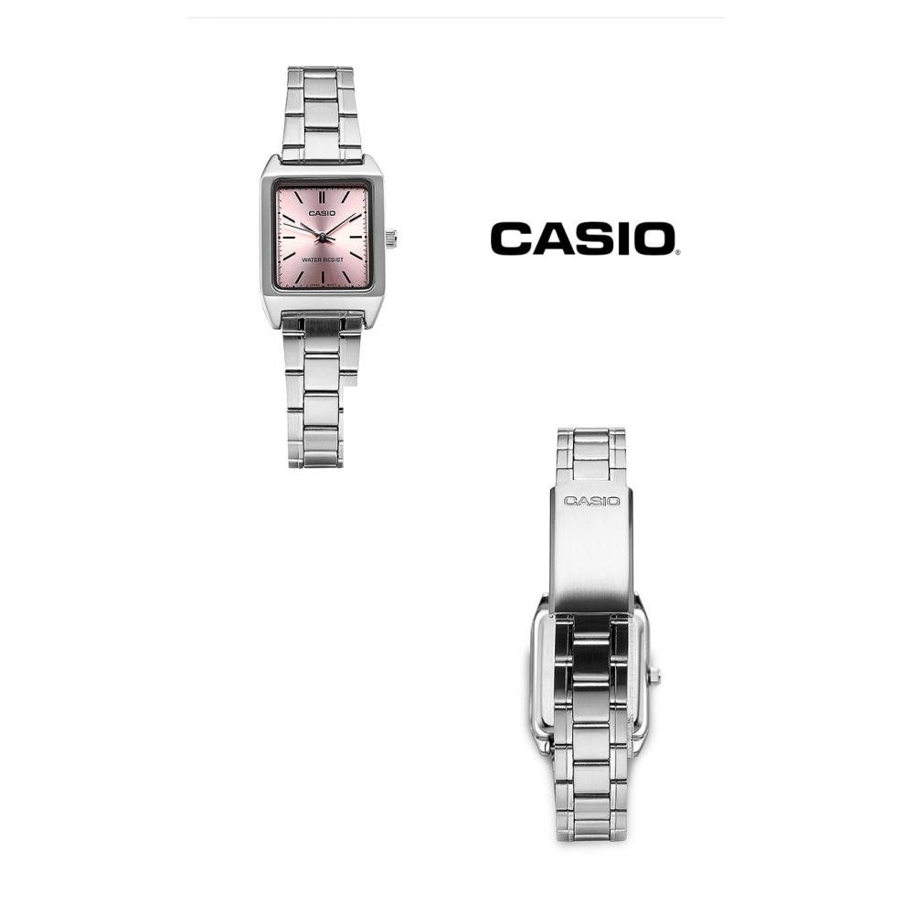 Casio Ltp V007d 4eudf  Ltp V007d 4e  Analog Square Sat Student Women S Metal Watch