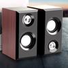 Computer Speakers Usb Powered Surround Sound Wooden Desktop Wired Loudspeakers Bass Stereo Subwoofer