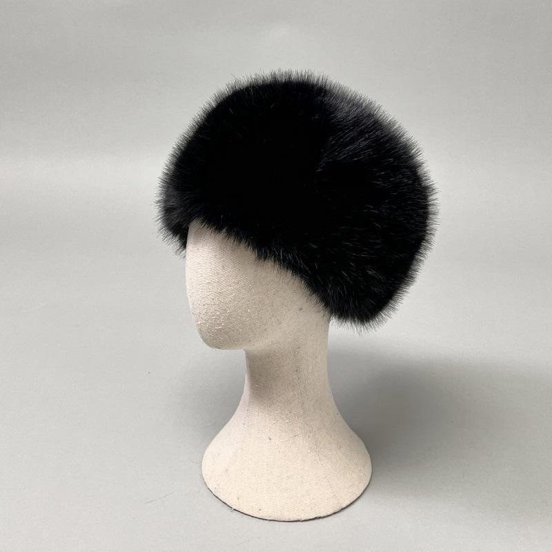 Podzimní a zimní nový dámský klobouk z imitace norkové kožešiny z lišky, dámský zesílený teplý plyšový kbelíkový klobouk