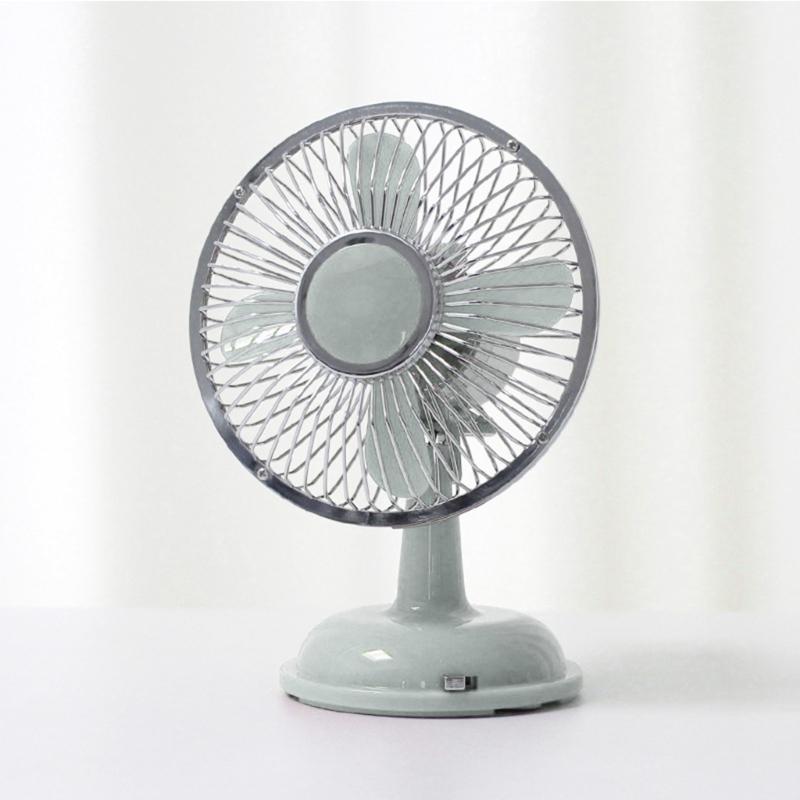 Small Table Fan 5.7inch Oscillating Table Fan 2-Speed USB/AA Battery Power Desk Fan Gift